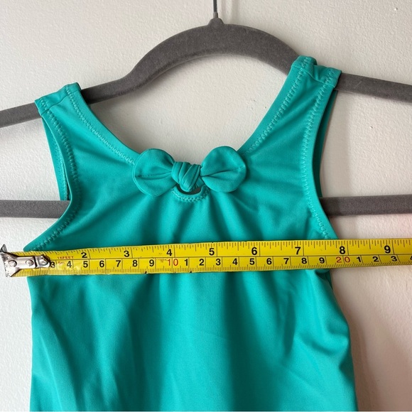 🌼 5/$25 Old Navy Girl Green One-Piece Swimsuit 12–18M | Bow Front Bathing Suit - Picture 7 of 7